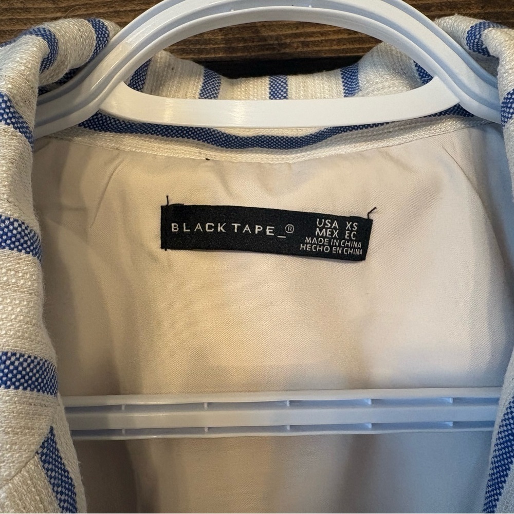Black Tape Blue and White Striped Blazer size XS - Picture 8 of 8